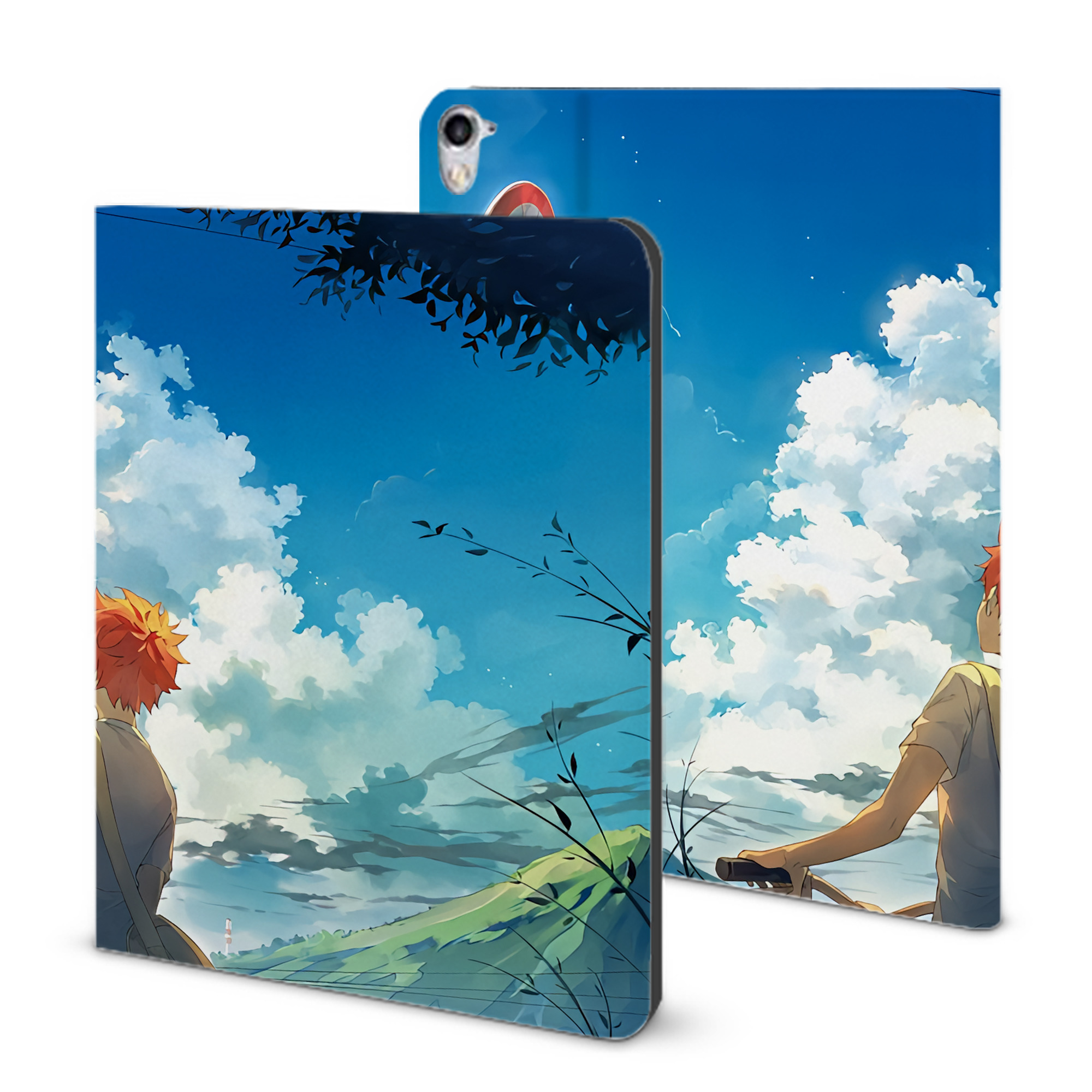 （画像用） ハイキュー!! Haikyu!! IPad ケース ブック型 PUレザー TPU 耐衝撃 軽量 薄型 ペン収納なし 全面保護 IPad 各モデル対応